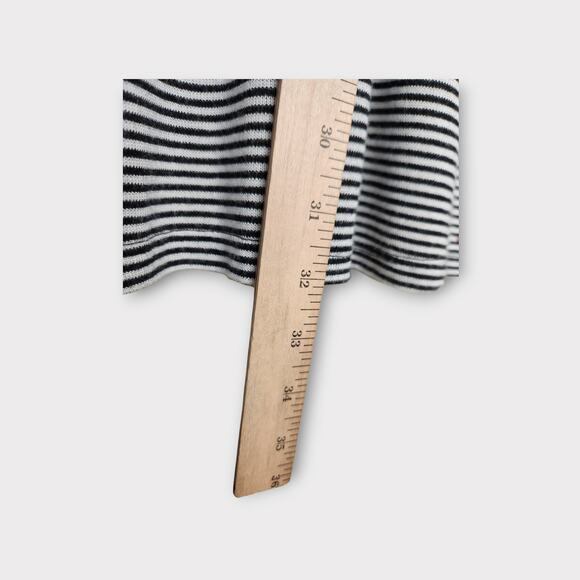 n:Philanthropy Women Becket Striped Shirt Dress Black White Modal Blend M Casual - Picture 8 of 9
